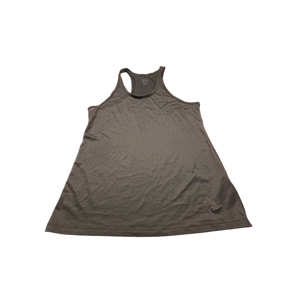 Nike Dri-FIT Womens Black Racerback Tank Top Regular Fit Large